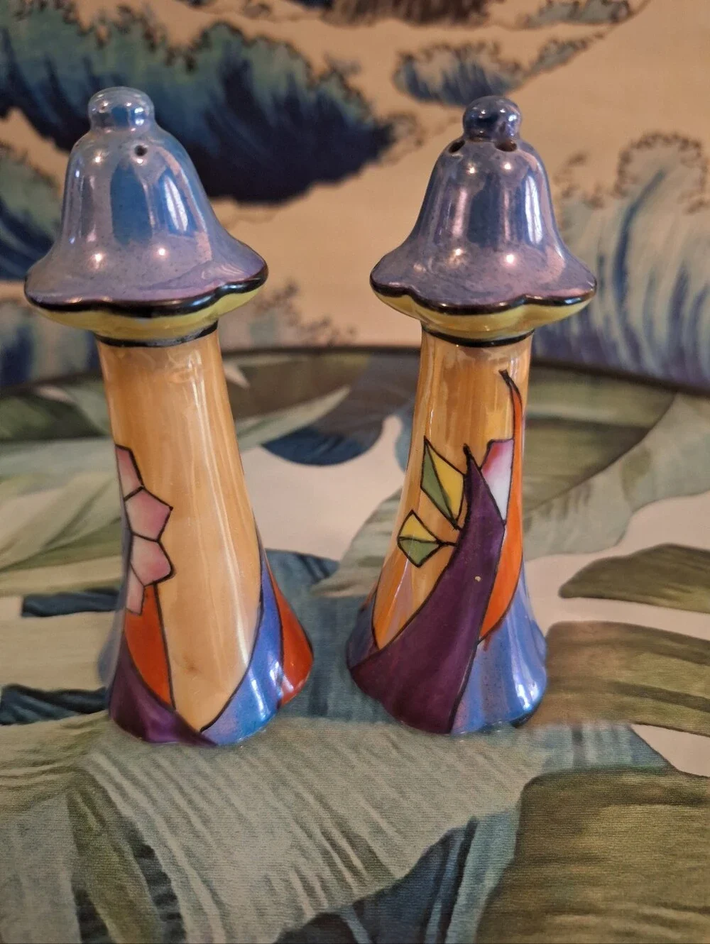 Retro Lusterware 1970s Salt & Pepper Shaker Set